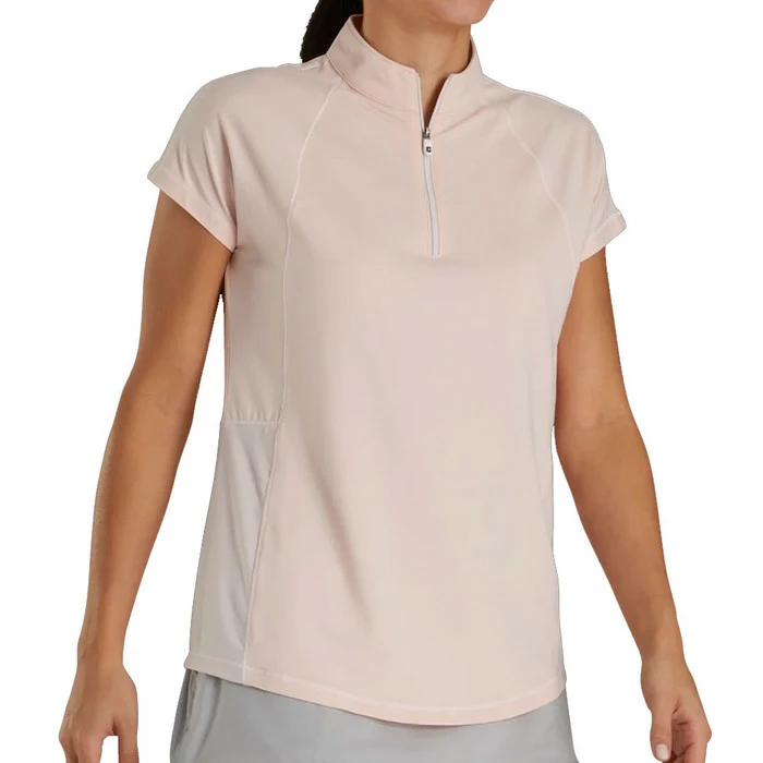 FootJoy Jersey Mini Stripe Zip Golf Pullover 2021 Women - Image 2