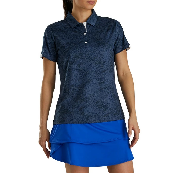 FootJoy Tonal Print Short Sleeve Golf Polo 2021 Women - Image 2