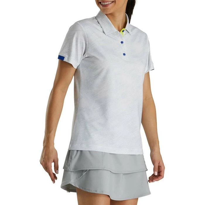 FootJoy Tonal Print Short Sleeve Golf Polo 2021 Women - Image 6