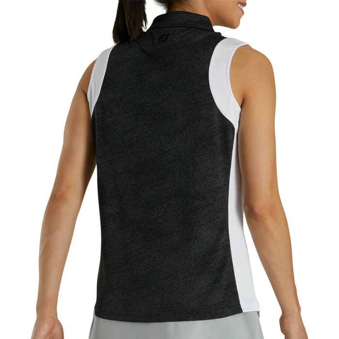 FootJoy Sleeveless Jacquard Back Shirt Golf Polo 2021 Women - Image 2