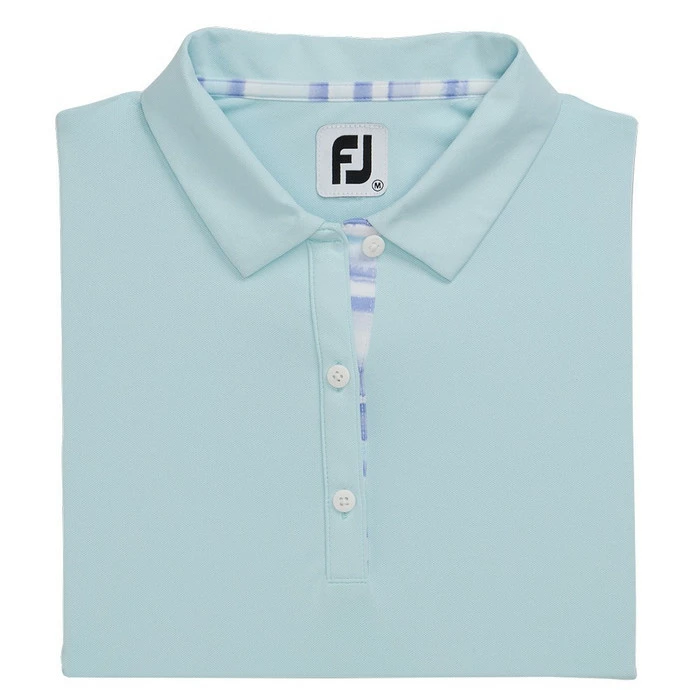 FootJoy Shortsleeve Watercolor Trim Golf Polo 2022 Women - Image 2