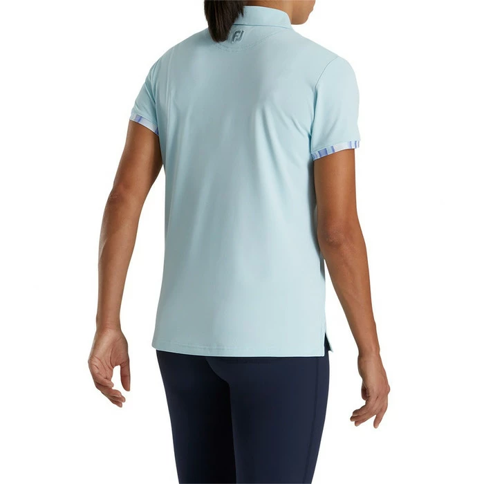 FootJoy Shortsleeve Watercolor Trim Golf Polo 2022 Women - Image 3