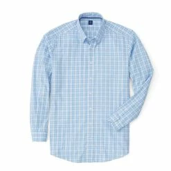 FootJoy Lightweight Stretch Twill Woven Plaid Golf Shirt 2019